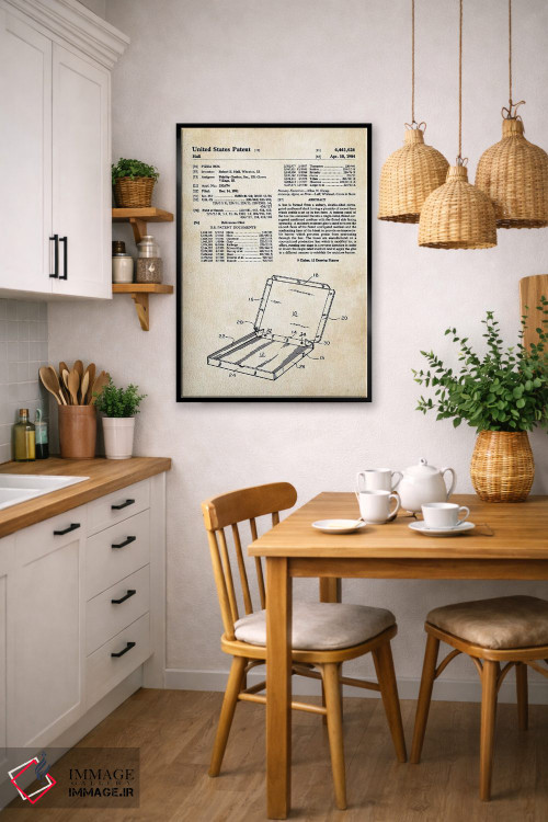 تابلو دکوراتیو جعبه پیتزا اثر پتنت ۷۷ - D6B