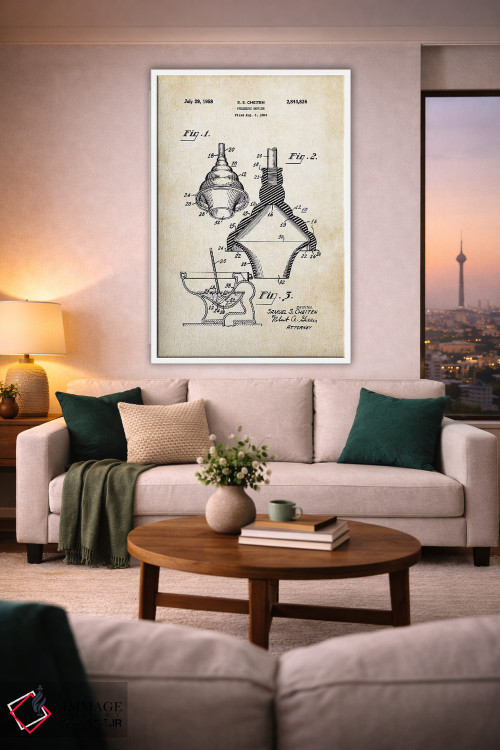 تابلو دکوراتیو لوله بازکن دستی توالت اثر پتنت ۷۷ - D1W