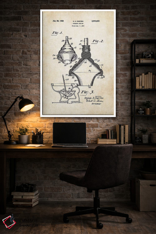 تابلو دکوراتیو لوله بازکن دستی توالت اثر پتنت ۷۷ - D3W