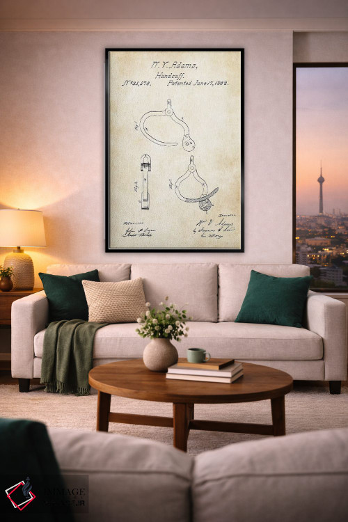 تابلو دکوراتیو دستبند پلیس اثر پتنت ۷۷ - D2B