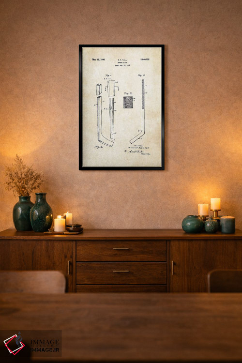 تابلو دکوراتیو چوب هاکی اثر پتنت ۷۷ - D2B