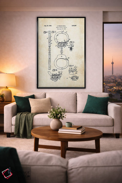 تابلو دکوراتیو دستبند پلیس اثر پتنت ۷۷ - D2B