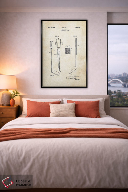 تابلو دکوراتیو چوب هاکی اثر پتنت ۷۷ - D4B