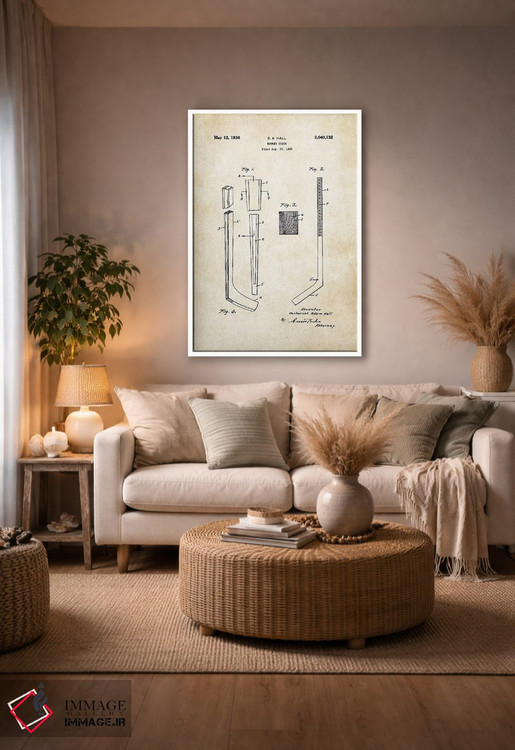 تابلو دکوراتیو چوب هاکی اثر پتنت ۷۷ - D3W