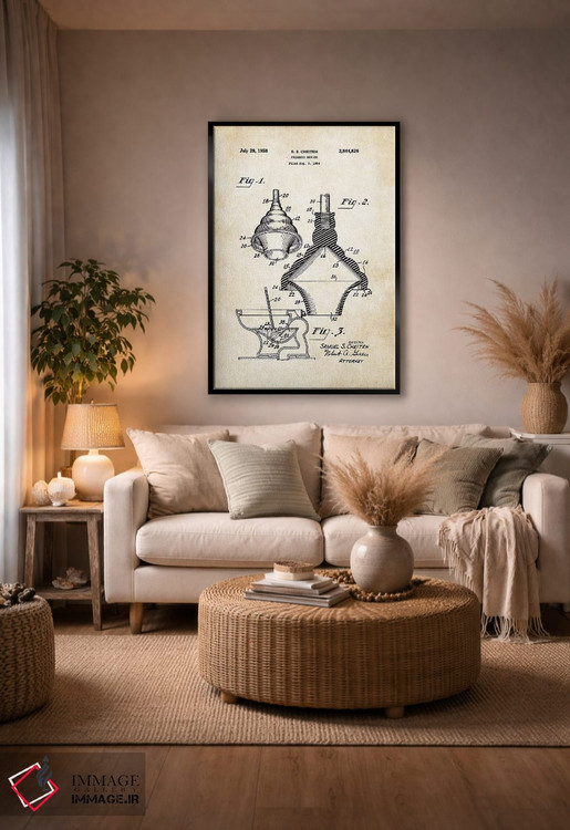 تابلو دکوراتیو لوله بازکن دستی توالت اثر پتنت ۷۷ - D5B