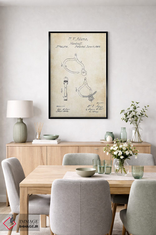 تابلو دکوراتیو دستبند پلیس اثر پتنت ۷۷ - D6B