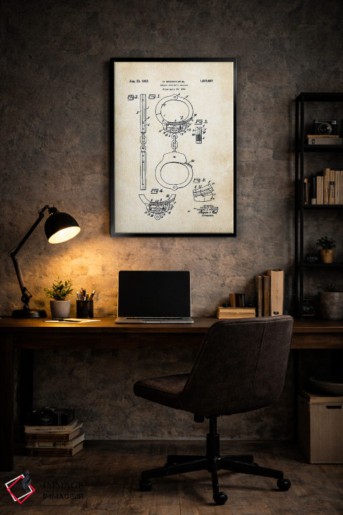 تابلو دکوراتیو دستبند پلیس اثر پتنت ۷۷ - D6B