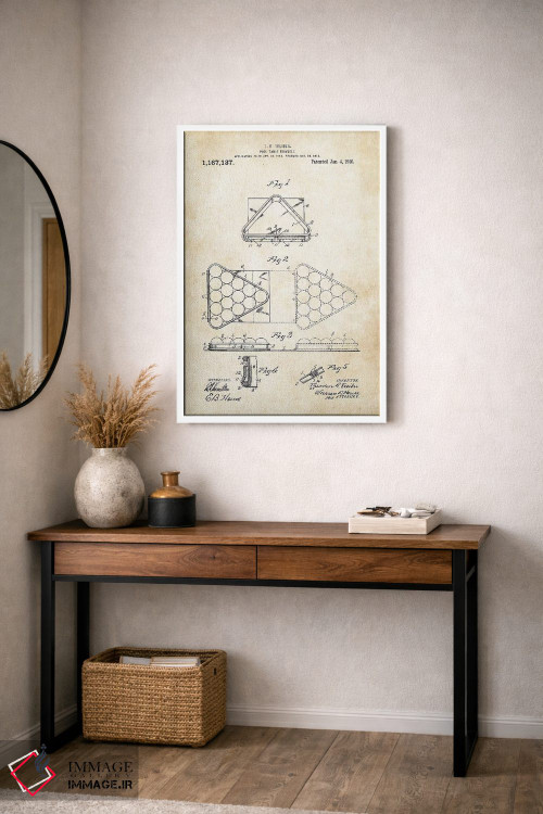 تابلو دکوراتیو مثلث بیلیارد اثر پتنت ۷۷ - D3W