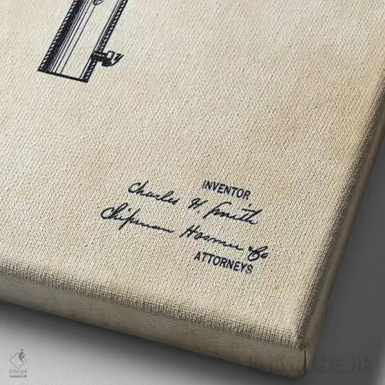 تابلو مدرن بادنما به شکل خروس اثر پتنت ۷۷ - نمای نزدیک بافت بوم