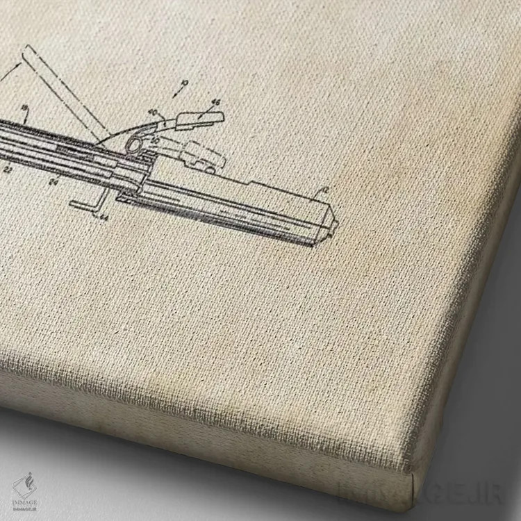 تابلو دکوراتیو فر کننده موی آرایشگاهی اثر پتنت ۷۷ - نمای نزدیک بافت بوم