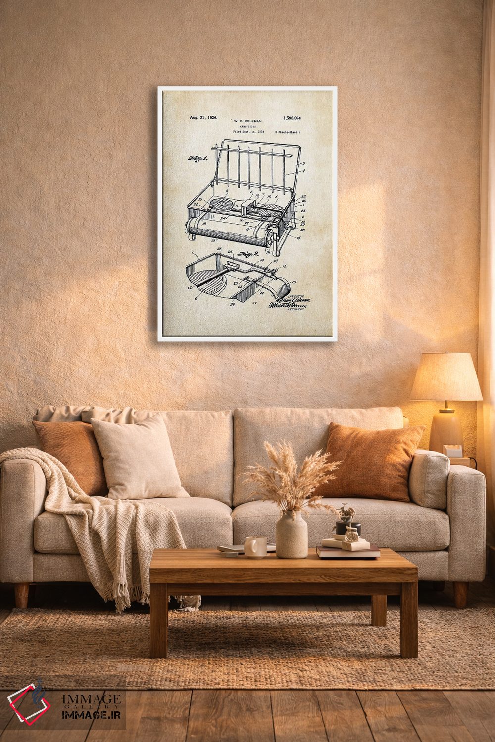 تابلو دکوراتیو اجاق کمپینگ قابل حمل اثر پتنت ۷۷ - D4W