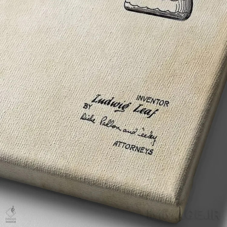 تابلو دکوراتیو اردک پلاستیکی اثر پتنت ۷۷ - نمای نزدیک بافت بوم