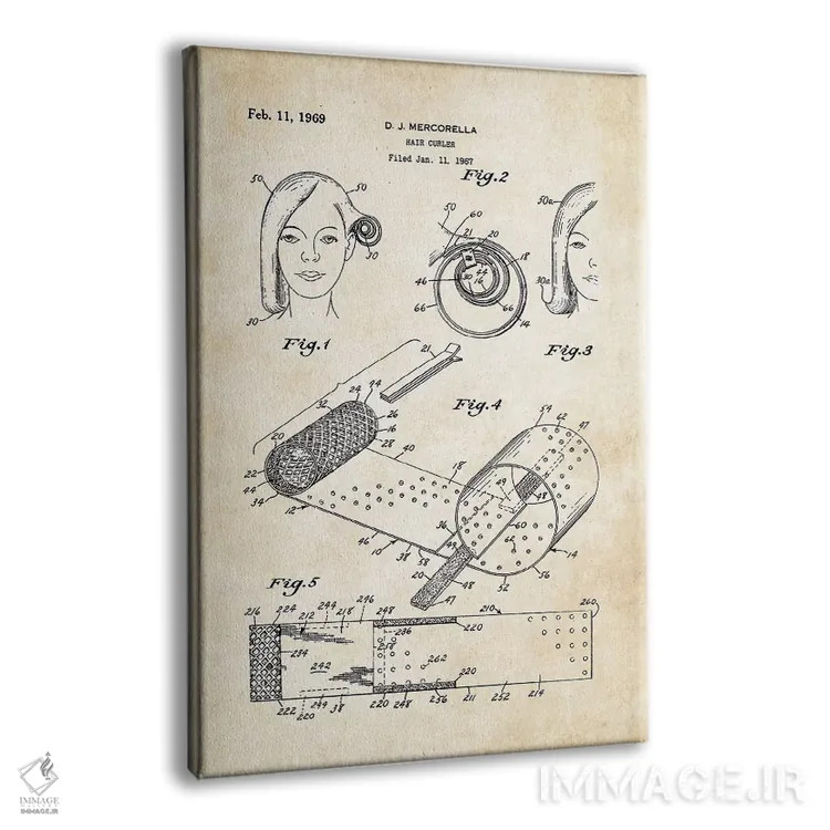 تابلو دکوراتیو بیگودی آرایشگاهی اثر پتنت ۷۷ - نمای پرسپکتیو محصول