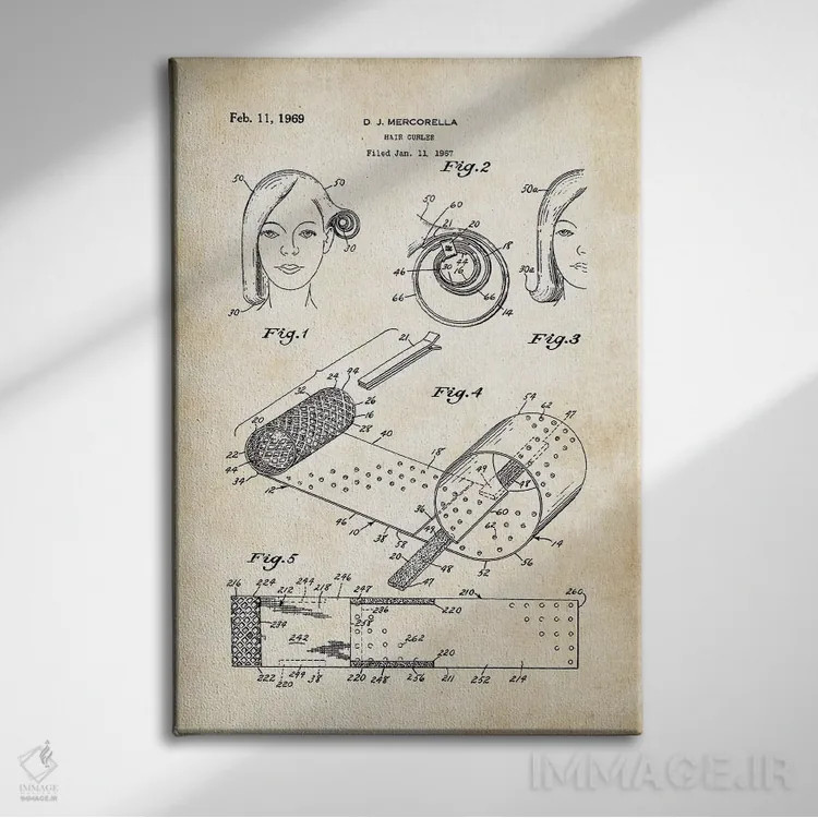تابلو دکوراتیو بیگودی آرایشگاهی اثر پتنت ۷۷ - نمای روبهرو روی دیوار