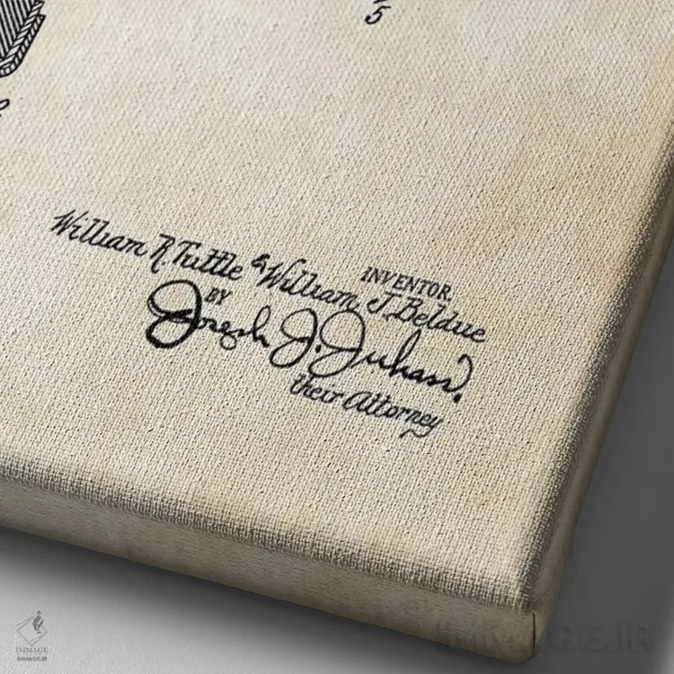 تابلو دکوراتیو فرکننده مژه آرایشگاهی اثر پتنت ۷۷ - نمای نزدیک بافت بوم