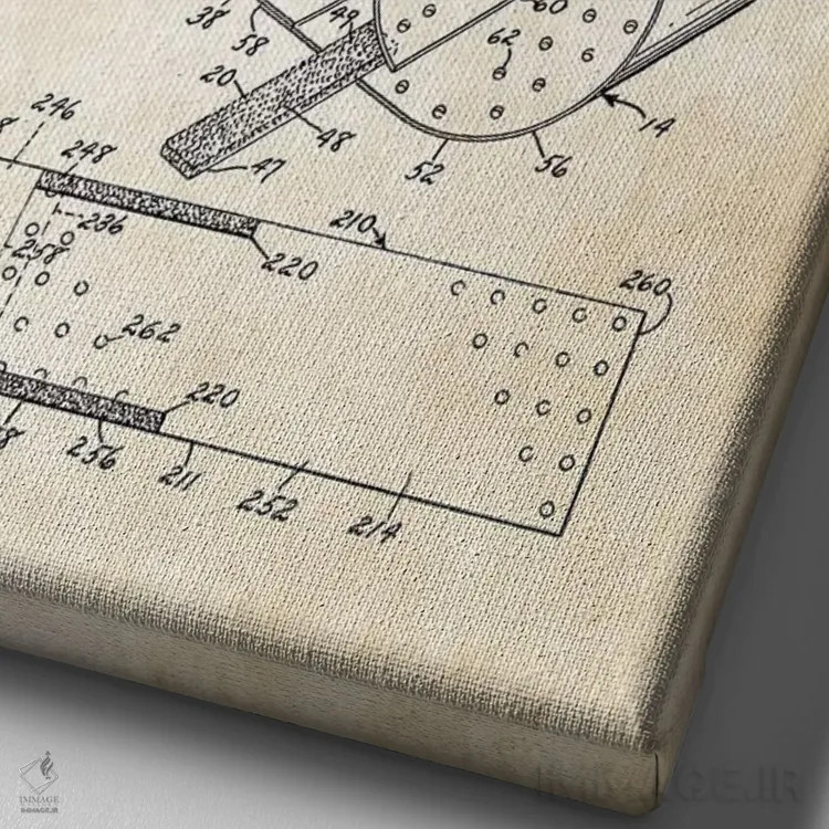 تابلو دکوراتیو بیگودی آرایشگاهی اثر پتنت ۷۷ - نمای نزدیک بافت بوم