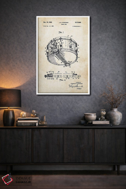 تابلو دکوراتیو طبل اسنر راجرز باوراسونیک اثر پتنت ۷۷ - D1W