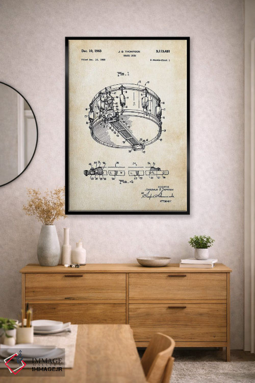 تابلو دکوراتیو طبل اسنر راجرز باوراسونیک اثر پتنت ۷۷ - D3B