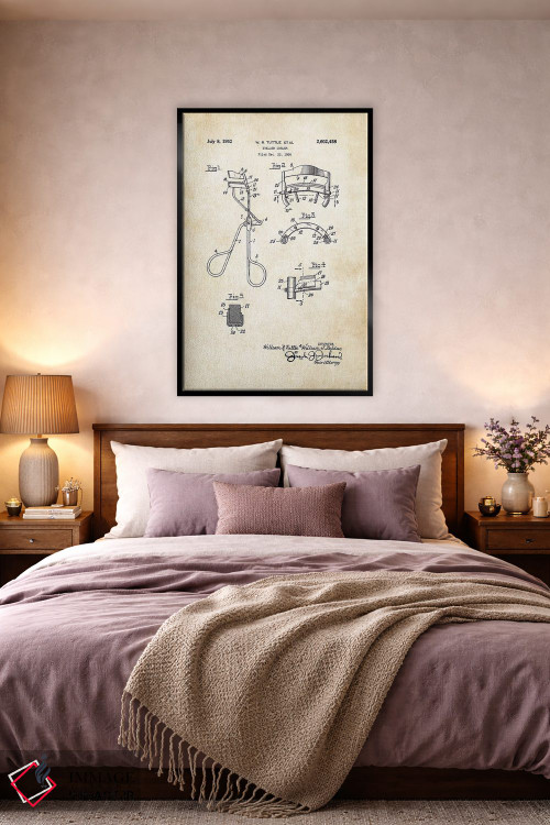 تابلو دکوراتیو فرکننده مژه آرایشگاهی اثر پتنت ۷۷ - D3B