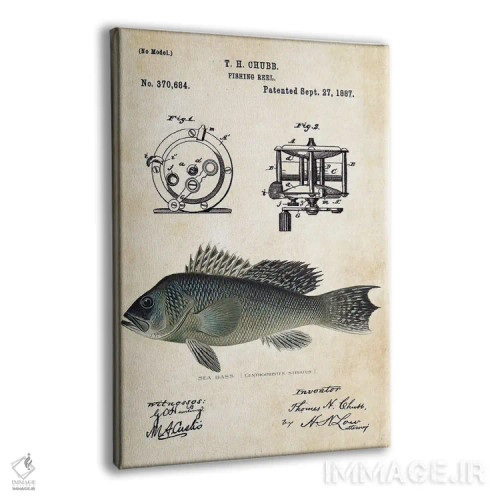 تابلو دکوراتیو طعمه ماهیگیری سی بس اثر پتنت ۷۷ - نمای پرسپکتیو محصول