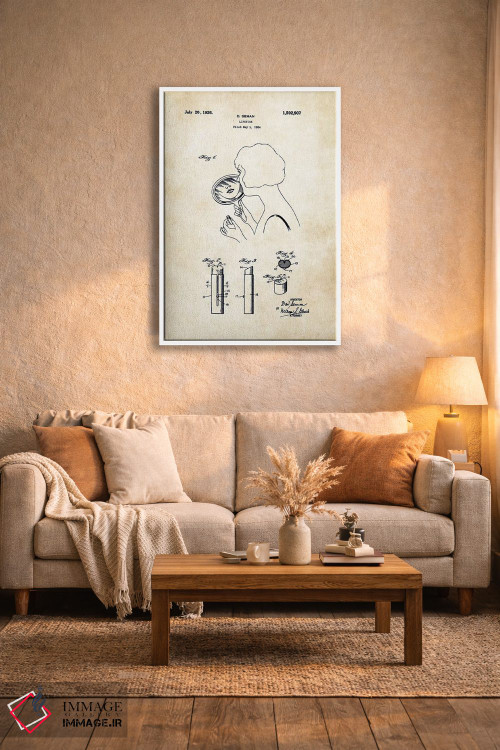 تابلو دکوراتیو رژ لب آرایشگاهی اثر پتنت ۷۷ - D2W