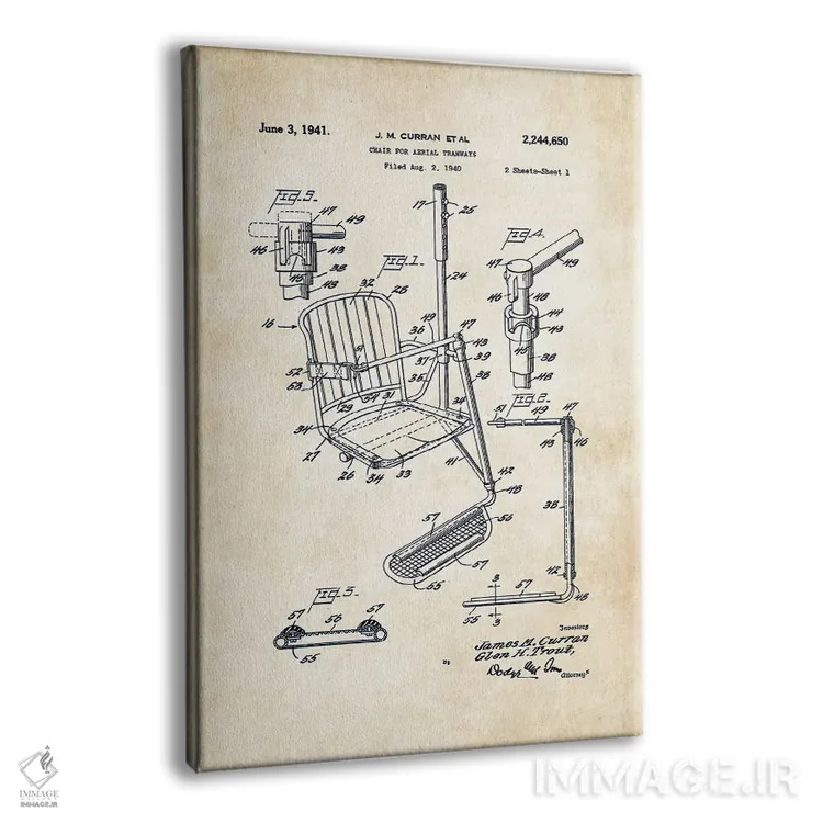 تابلو دکوراتیو تله سی یژ اسکی اثر پتنت ۷۷ - نمای پرسپکتیو محصول