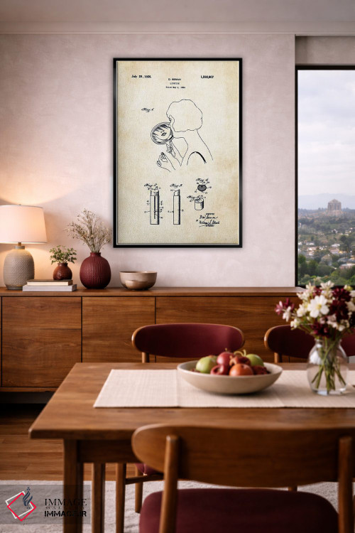 تابلو دکوراتیو رژ لب آرایشگاهی اثر پتنت ۷۷ - D5B