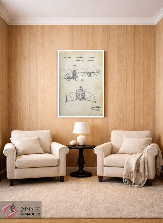 تابلو دکوراتیو بالگرد سیکورسکی اثر پتنت ۷۷ - D3W
