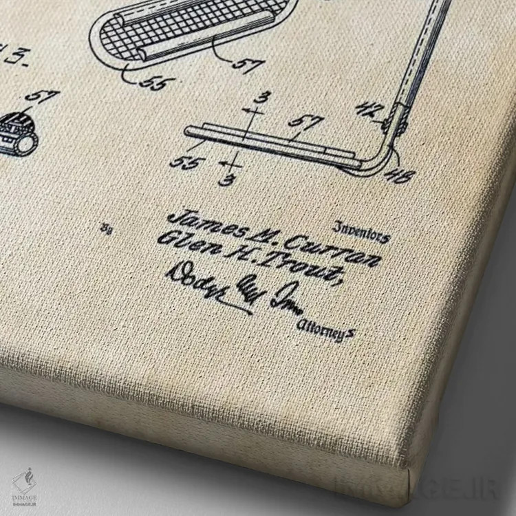 تابلو دکوراتیو تله سی یژ اسکی اثر پتنت ۷۷ - نمای نزدیک بافت بوم