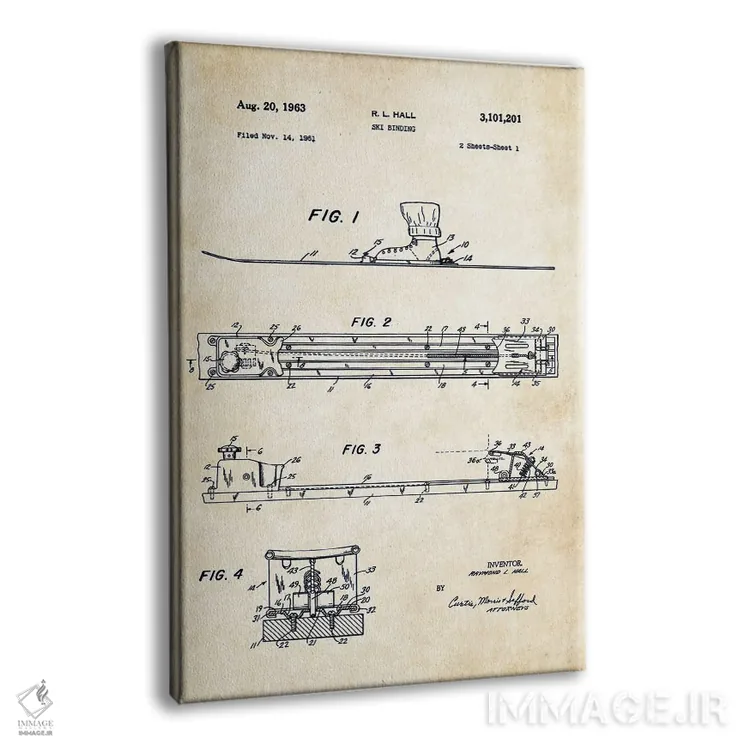 تابلو دکوراتیو اتصال اسکی اثر پتنت ۷۷ - نمای پرسپکتیو محصول