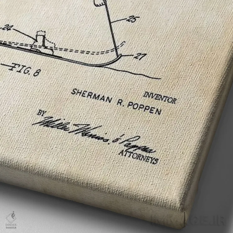 تابلو دکوراتیو اسنوبرد اثر پتنت ۷۷ - نمای نزدیک بافت بوم