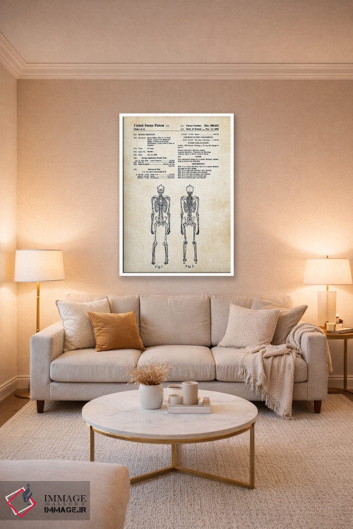 تابلو دکوراتیو اسکلت انسانی اثر پتنت ۷۷ - D3W