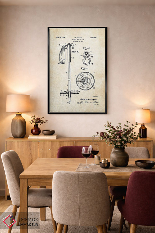 تابلو دکوراتیو باتوم اسکی اثر پتنت ۷۷ - D4B