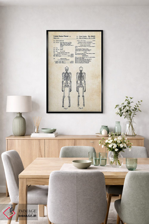 تابلو دکوراتیو اسکلت انسانی اثر پتنت ۷۷ - D6B