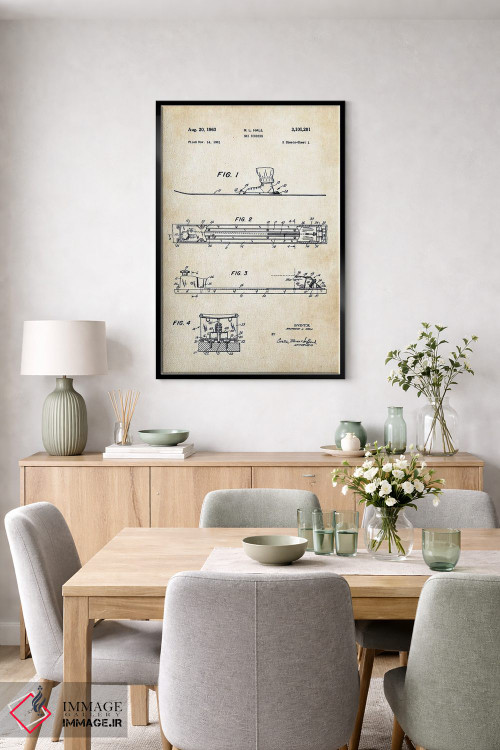 تابلو دکوراتیو اتصال اسکی اثر پتنت ۷۷ - D6B