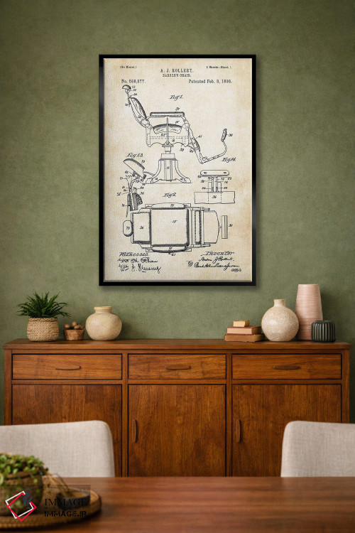 تابلو دکوراتیو صندلی سلمانی اثر پتنت ۷۷ - D2B