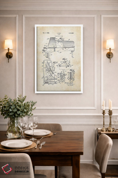 تابلو دکوراتیو پیانوی اشتاینوی اثر پتنت ۷۷ - D1W