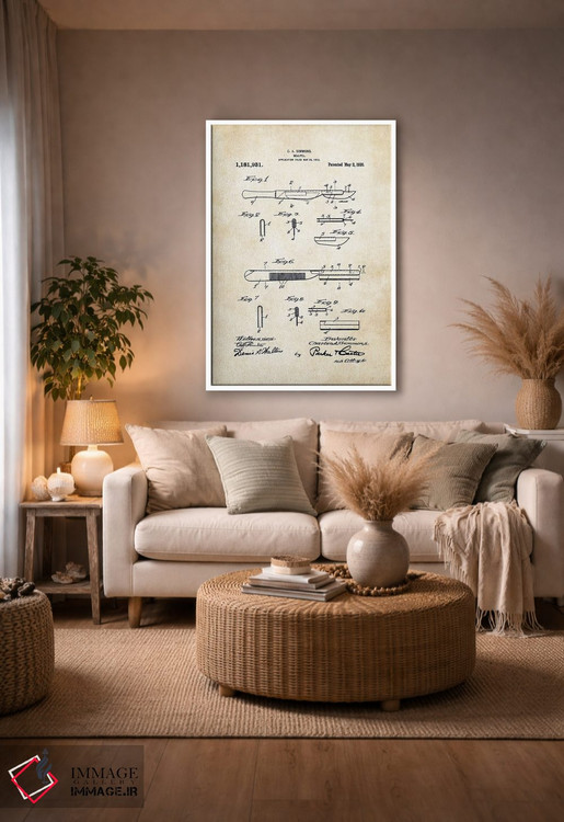 تابلو دکوراتیو چاقوی جراحی اثر پتنت ۷۷ - D3W