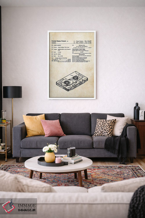 تابلو دکوراتیو نوار کاست صوتی اثر پتنت ۷۷ - D3W