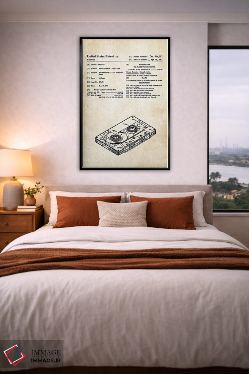 تابلو دکوراتیو نوار کاست صوتی اثر پتنت ۷۷ - D5B