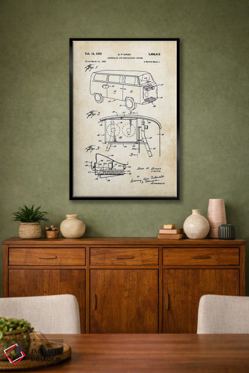 تابلو دکوراتیو ون فولکس واگن اثر پتنت ۷۷ - D3B