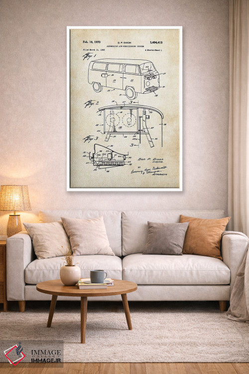 تابلو دکوراتیو ون فولکس واگن اثر پتنت ۷۷ - D2W