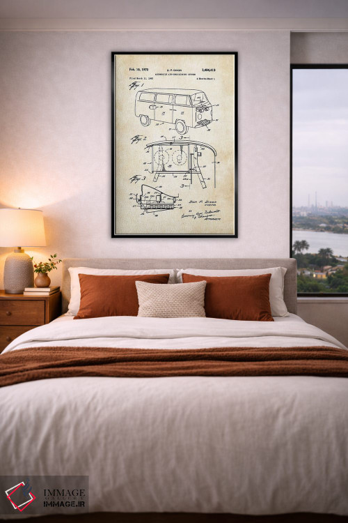 تابلو دکوراتیو ون فولکس واگن اثر پتنت ۷۷ - D5B