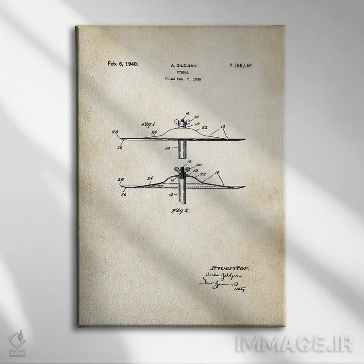 تابلو دکوراتیو سیمبال زیلجیان اثر پتنت ۷۷ - نمای روبهرو روی دیوار