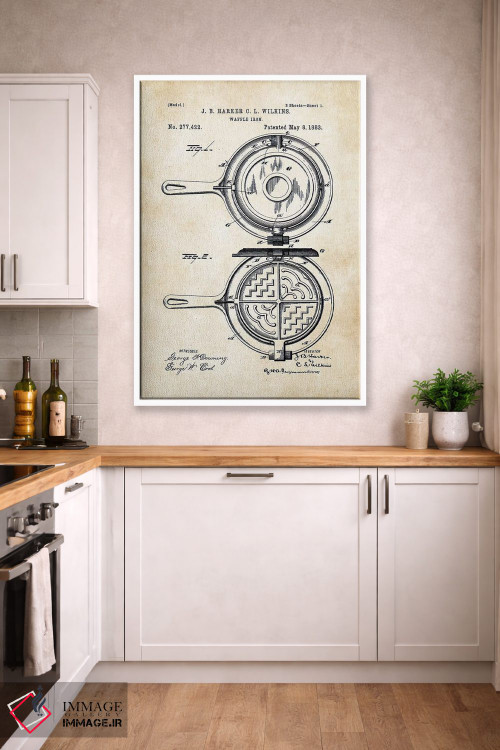 تابلو دکوراتیو دستگاه وافل پز اثر پتنت ۷۷ - D3W
