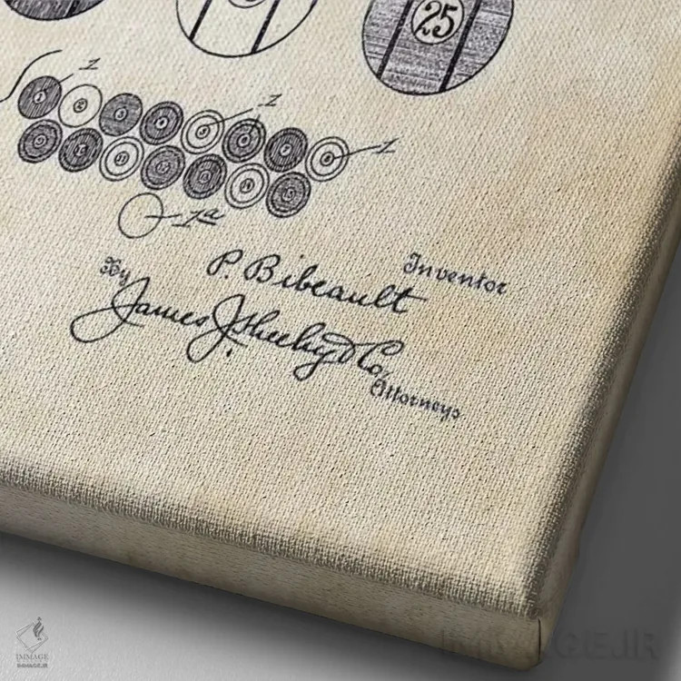 تابلو مدرن توپ های بیلیارد/پول اثر پتنت ۷۷ - نمای نزدیک بافت بوم