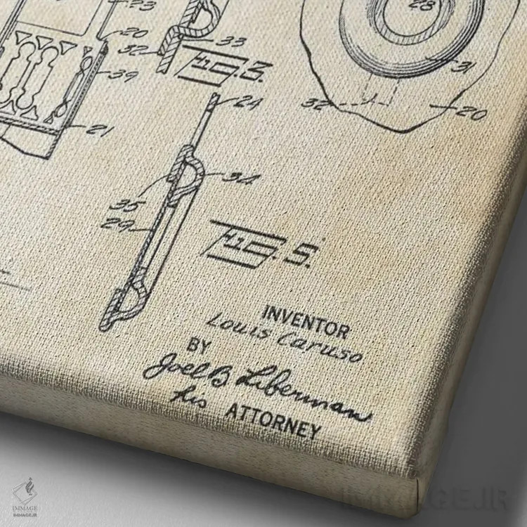 تابلو دکوراتیو واگن اسباب بازی قطار اثر پتنت ۷۷ - نمای نزدیک بافت بوم