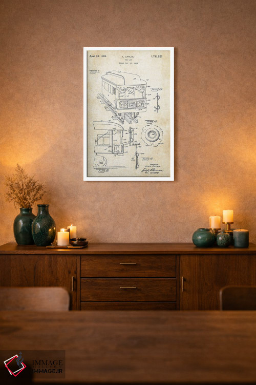 تابلو دکوراتیو واگن اسباب بازی قطار اثر پتنت ۷۷ - D1W