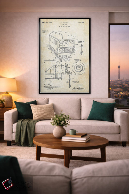 تابلو دکوراتیو واگن اسباب بازی قطار اثر پتنت ۷۷ - D2B