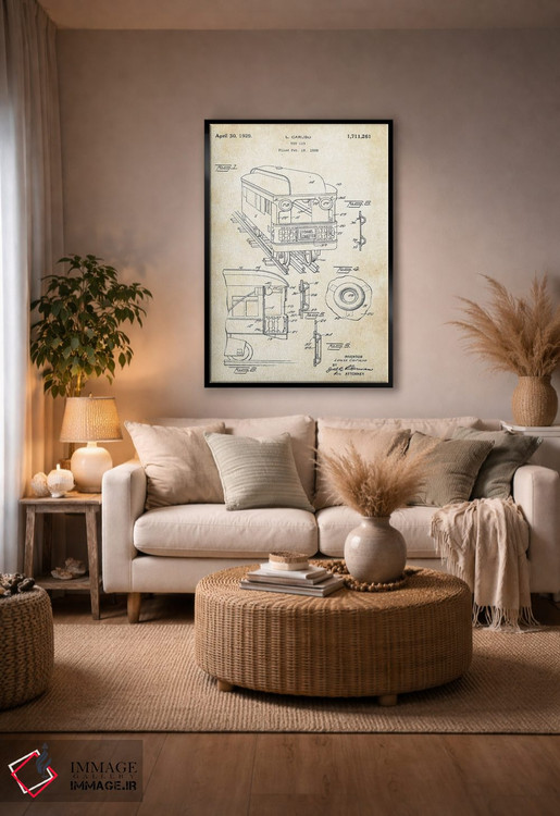 تابلو دکوراتیو واگن اسباب بازی قطار اثر پتنت ۷۷ - D4B